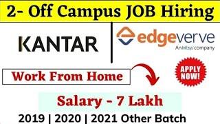 Kantar Off Campus Drive 2021 | 2020 | 2019 Batch - Salary 7 LPA | Recruitment 2021#shorts