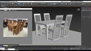 3DsMax Tutorials, Learn 3D Modeling a Stylish Dining Table & Chair from Scratch in 3dsmax ( Part 1)