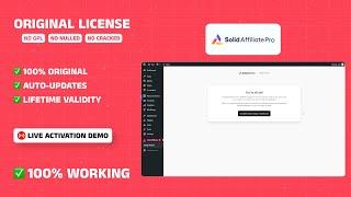 Solid Affiliate Pro with License Key | WooCommerce Affiliate Plugin | Cheap Original License Key