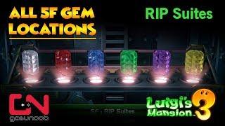 Luigi's Mansion 3 All 5F Gem Locations - RIP Suites Gems