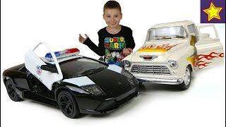 Полицейская машинка Ламборгини ловит Пикап Шевроле Police cars toys