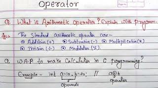 Arithmetic Operators in C programming in hindi | Binary operator- arithmetic operator in c language