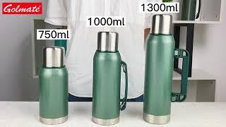 Golmate Supply 18/8 Stainless Steel Outdoor Large Capacity Vacuum Flask for Hot or Cold Beverages