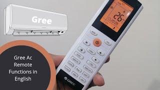 Gree Ac Remote Settings | Functions | instructions in English | How to use Gree Ac Remote