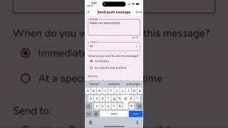 Send push message from your own mobile app