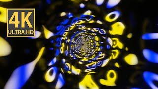 Visual Led Lights Abstract Background 4k Looping Wallpaper Yellow Blue Screen Saver Motion Graphics