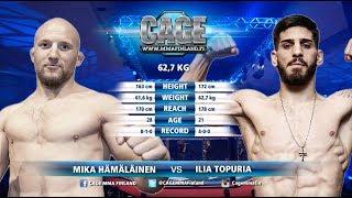 CAGE 43 Mika Hämäläinen vs Ilia Topuria Full Fight MMA