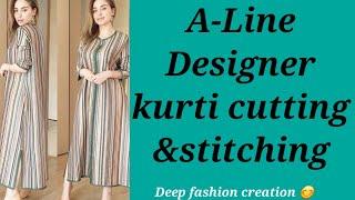 A Line kurti cutting and stitching #kurti