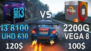 Ryzen 3 2200G VEGA 8 vs i3 8100 UHD 630 Test in 7 Games