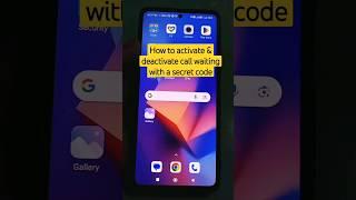 How to activate & deactivate call waiting with a secret code #android #callwaiting #shorts