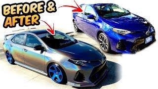 INSANE TRANSFORMATION Before & After Mods 2017 Corolla SE  1 year process