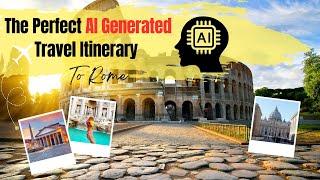 The Perfect A.I. Generated Travel Itinerary for Rome! | ChatGPT4 | Copy.AI