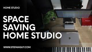 Space Saving Bedroom Studio Desk Setup | Home Studio Tour (2019)