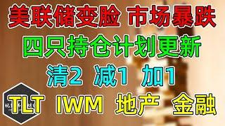 美股 美联储变脸，市场暴跌！四只持仓重要更新！TLT、IWM、地产、金融，还能炒吗？大盘走势！