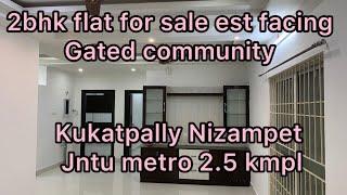 Luxury 2bhk gated community flat for sale est facing 67 lacks Kukatpally nizampet