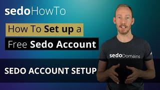 How to Setup a Sedo Account - Buy, Park, Sell, Domains