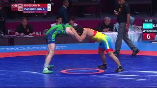 1/2 FS - 65 kg: D. NIYAZBEKOV (KAZ) v. T. USMONOHUNOV (UZB)