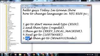 How to change language in NFS RUN pc gameVERY EASY   YouTube