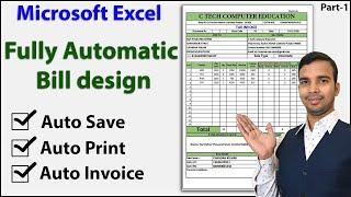 How to create GST tax invoice in Microsoft excel, One click save and print