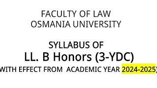 LLB(Hons) 3YDC V semister syllabus for law students @Praveenbikki #lawschool #lawstudent #law