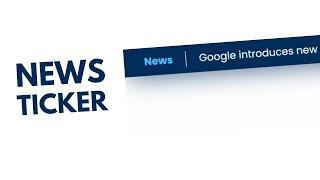 How To Design News Ticker For Your Website Using HTML, CSS & JavaScript