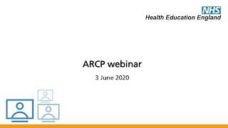 ARCP webinar