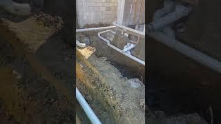 Sewer drain and stormwater pipes, building and construction site