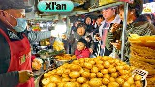 A 24-Hour Nonstop Food Bomb in Xi’an’s Old Street Market, China: From Breakfast to Late-Night Snacks