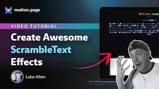 Start Using GSAP's ScrambleText with Motion.page for Extra Flair Today! 