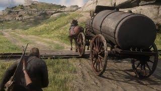 Как легко украсть телегу с керосином | RDR2