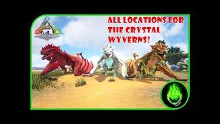 ARK: WHERE TO FIND ALL OF THE CRYSTAL WYVERNS ON THE CRYSTAL ISLES MAP!