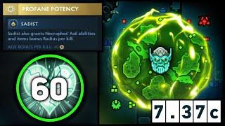 46 Kills Necrophos Insane Damage 7.37c +1000 AOE | Dota 2 Gameplay