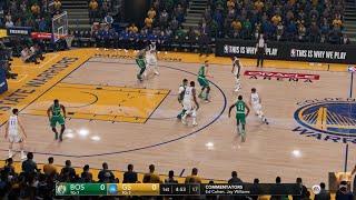 NBA LIVE 19 PS4 PRO - Boston Celtics vs Golden State Warriors - ESPN Cam Oracle Arena Full Game - HD