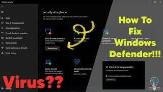 How to Fix Windows Defender virus & threat protection restart | Free Anti Virus | Beyond Legend