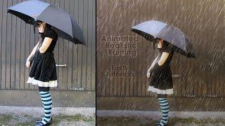 Photoshop Tutorial | Realistic Animated Rain Action In Photoshop CC | Tasty Tutorials