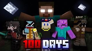 We Spent 100 Days in Horror Minecraft [5 Friends]