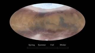 Supercomputer Simulation of Seasonal Changes in Martian Clouds, Dust and Ice