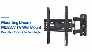 Installation of full motion TV wall mount (MD2377)