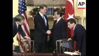 USA: WASHINGTON: TURKISH PRIME MINISTER YILMAZ VISIT UPDATE