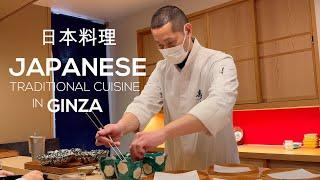 $275 Michelin Awarded Traditional Japanese Cuisine - Nihon Ryori Jyukou, Ginza, Tokyo * Vlog | 4K
