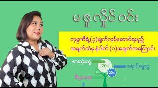 SCMကုမ္ပဏီရဲ့ ( 3 )ချက်လုပ်ဆောင်ရမည့်အချက်ထဲမှနံပါတ်( 1 )အကြောင်း