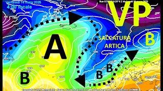 METEO - SERIE DI FORTI PERTURBAZIONI IN ARRIVO, DA GIOVEDI' A CONTRIBUTO ARTICO CON NEVE SULLE ALPI