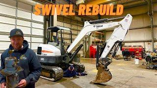 CAN WE REPAIR OUR AUCTION SPECIAL MINI EXCAVATOR?? BUDGET SWIVEL REBUILD