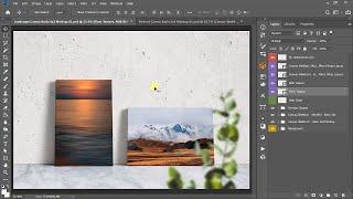 Mixing Canvas Mockups and Overlay Objects on Photoshop