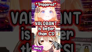 Ame Got Triggered by Mumei's take on Valorant vs CS #hololiveenglish #hololive #vtuber