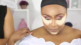 NIGERIAN  MAKEUP TRANSFORMATION  ️ON A MELANIN GODDESS |#LONDONBLACK BEAUTY MAKEUP