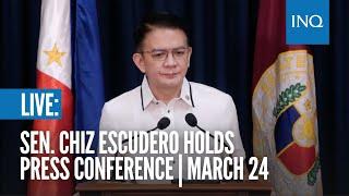 LIVE: Senate President Chiz Escudero holds press conference