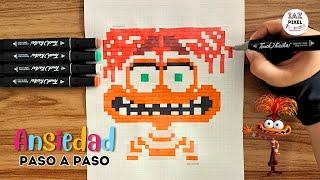 Como pintar a ANSIEDAD de INTENSAMENTE 2 en PIXEL ART – Tutorial paso a paso#intensamente2 #ansiedad