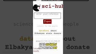 HOW TO DOWNLOAD RESEARCH PAPER FOR FREE USING SCI-HUB#shorts #scihub #tipsandtricks #educational