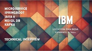 SELECTED? | IBM | Java microservice spring boot real time interview | Real time interview